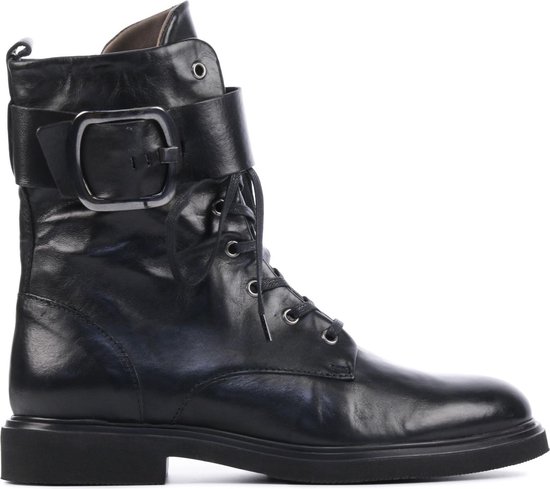 Piedi Nudi Vrouwen Leren Veterboots / Laarzen / Damesschoenen M71201-101PN  - Zwart - | bol.com