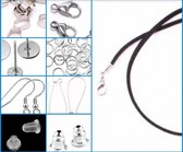 80 - delige set- Zilverkleur-Zwart-sieraden maken- Charme Bijoux