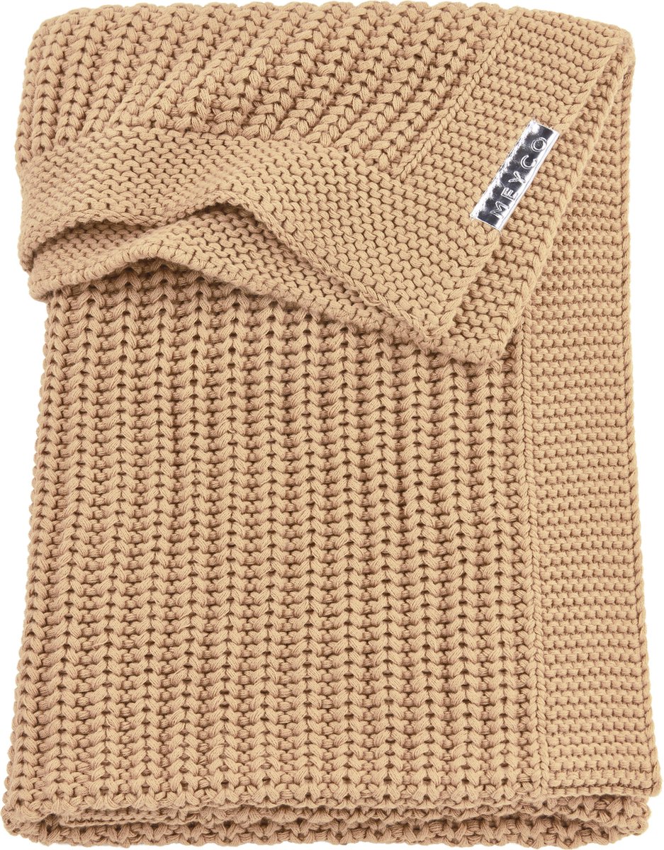 Meyco Herringbone ledikant deken - Warm Sand - 100x150cm