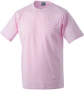 James and Nicholson - Unisex Medium T-Shirt met Ronde Hals (Lichtroze)