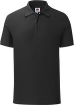 Fruit Of The Loom Heren Tailored Poly / Cotton Piqu poloshirt (Zwart)