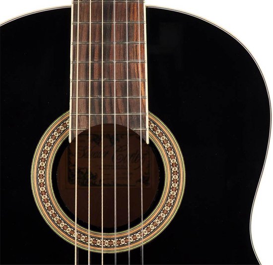Salvador Cortez CC10- BK 4/4 guitare classique avec table en cèdre, noir brillant