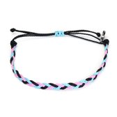 Chibuntu® - Roze, Zwart, Blauwe Armband Heren - Flow armbanden collectie - Mannen - Armband (sieraad) - One-size-fits-all