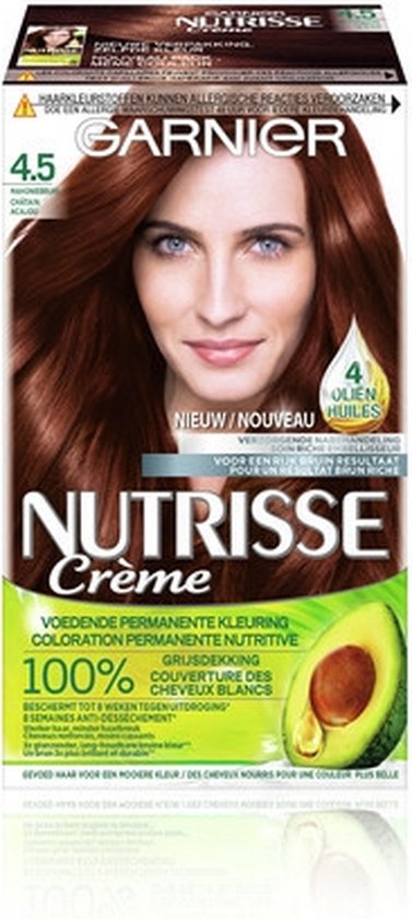 Garnier Nutrisse Crème 45 - Mahonie Bruin - Haarverf | bol.com