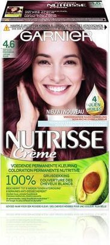 Garnier Nutrisse Crème 46 - Diep Rood Middenbruin - Haarverf | bol