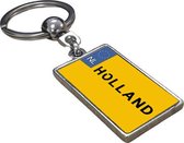 Holland Sleutelhanger - Kenteken Sleutelhanger met Holland - Holland Keychain - NL Nummerplaat met tekst Holland - Auto