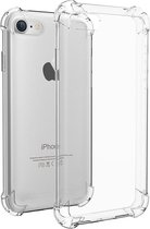 iPhone SE 2020 Hoesje - Transparant Anti Shock verstevigd Achterkant Case Backcover + 2 Tempered 9H screenprotector Full Cover Bescherm Glas voor iPhone SE 2020
