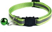 Kattenhalsband met belletje - Licht groen - Nylon - Halsband - Kitten - Kat - Poes - Halsbandje - Halsbandjes - Halsbanden