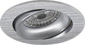 Spot Armatuur GU10 - Pragmi Delton Pro - Inbouw Rond - Mat Zilver - Aluminium - Kantelbaar - Ø82mm - BSE