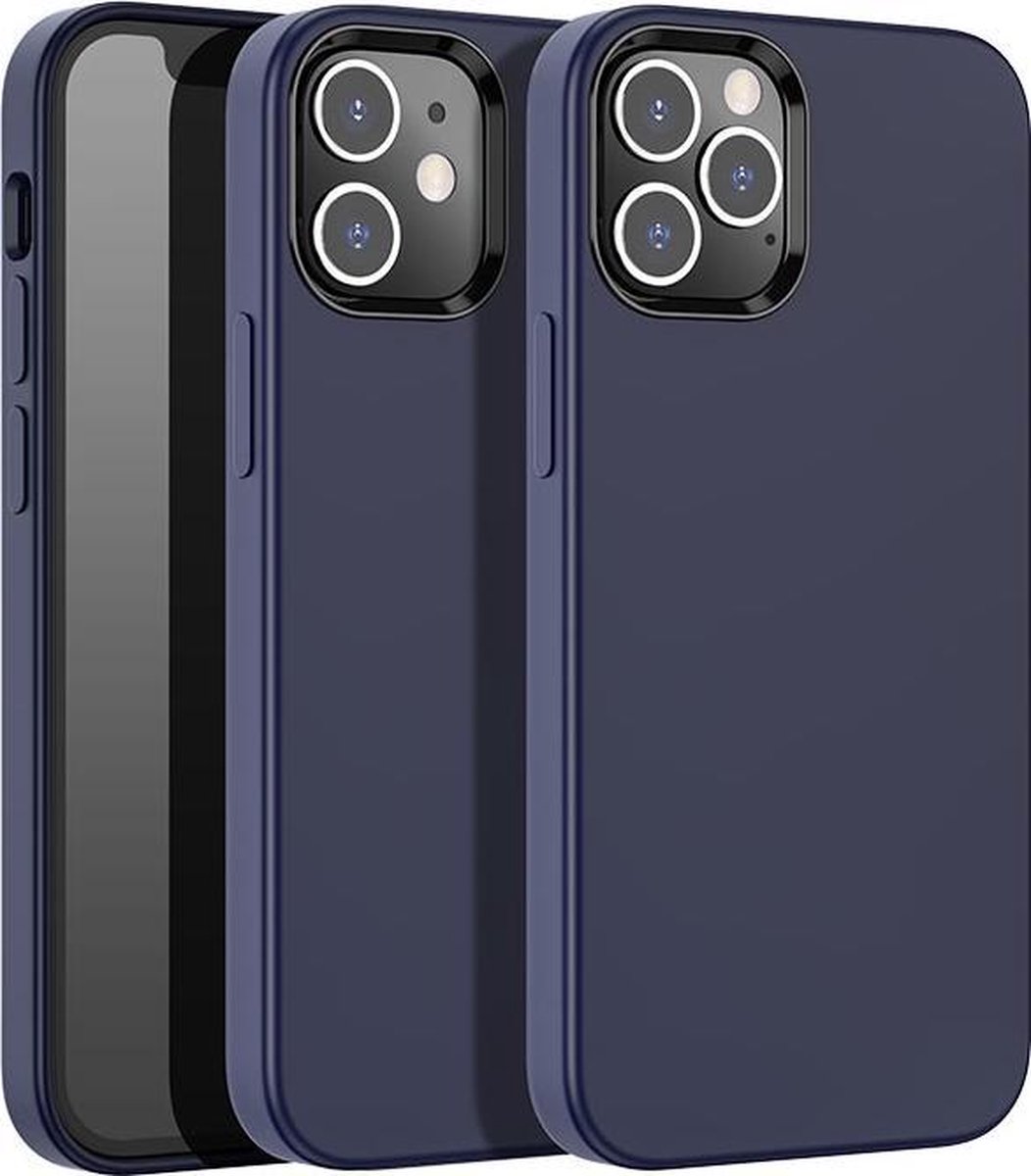 Hoco iPhone 12/12 Pro silicone Back Cover Case - 6.1 - Blauw