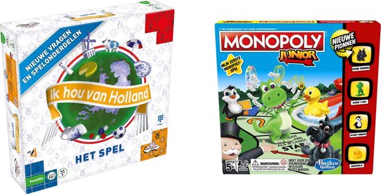 Afbeelding van het spel Spellenbundel - Bordspellen - 2 Stuks - Ik Hou Van Holland & Monopoly Junior