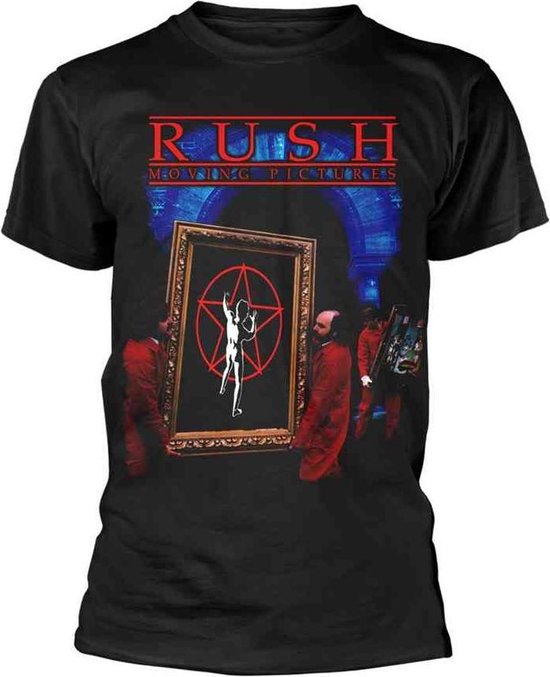 T-shirt Noir Rush "Moving Pictures" - Coton 100%, Vintage, Tailles S à 5XL (Unisexe)