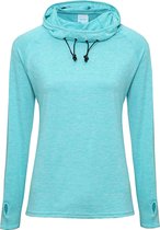 AWDis Gewoon Cool Womens/Ladies Girlie Cowl Neck Baselayer Top (Ocean Blue Melange)