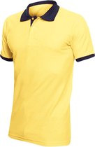 SOLS Prins Unisex Contrast Pique Korte Mouw Katoenen Poloshirt (Citroen/Franse marine)