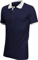 SOLS Prins Unisex Contrast Pique Korte Mouw Katoenen Poloshirt (Franse marine / Wit)