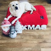 Mijn Bikkel The Home Collection – The Original – Honden hoeslaken – Christmas Kerst voor hondenkussen – Large – 80 x 120 cm rood