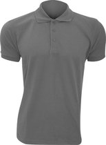 SOLS Heren Prime Pique Poloshirt met korte mouwen (Donkergrijs)