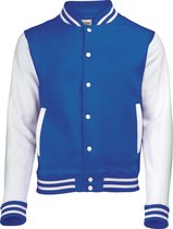 Baseball Jacket (Blauw / Wit) L