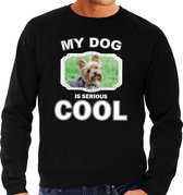 Yorkshire terrier honden trui / sweater my dog is serious cool zwart - heren - Yorkshire terriers liefhebber cadeau sweaters XL