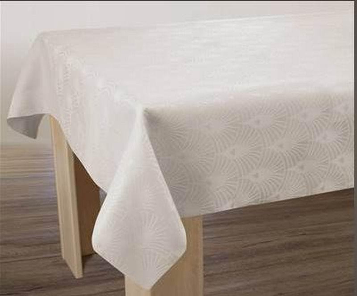 Tafelkleed anti-vlek Chique creme 300 x 150 cm Tafellaken - Decoratieve Tafel Accessoires - Woonkamer Decoratie - Bonne et Plus®
