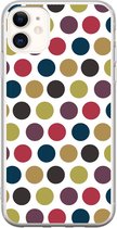 HoP Shop by House of Patterns | stippel telefoonhoesje | siliconen hoesje met gekleurde bolletjes | transparante zijkanten voor de iphone 12 | stippelhoesje | smart case