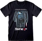 Friday The 13th Heren Tshirt -2XL- Poster Zwart