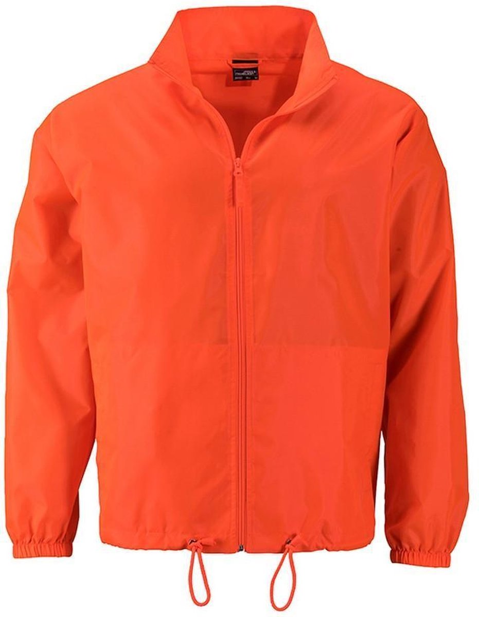 James and Nicholson Regenjas Heren Met Capuchon Regenpak Regenjas Heren Waterdicht Regenjassen Helder Oranje