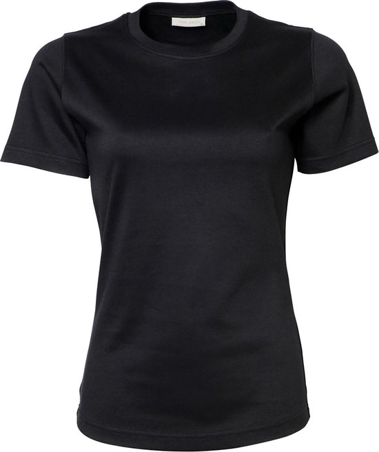 Tee Jays Dames/dames Interlock T-Shirt met korte mouwen (Zwart)
