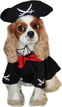 Showtime - Huisdier kostuum Piraat - Maat S - 2/3kgs - Verkleed kleding Hond - 2-delig