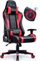 Bobby's Gamingstoel Met Luidspreker - Muziekaudio - Bluetooth - Game Stoelen - Bureaustoel - Voor Volwassenen - Ergonomisch - Gaming Chair - Zwart - Rood