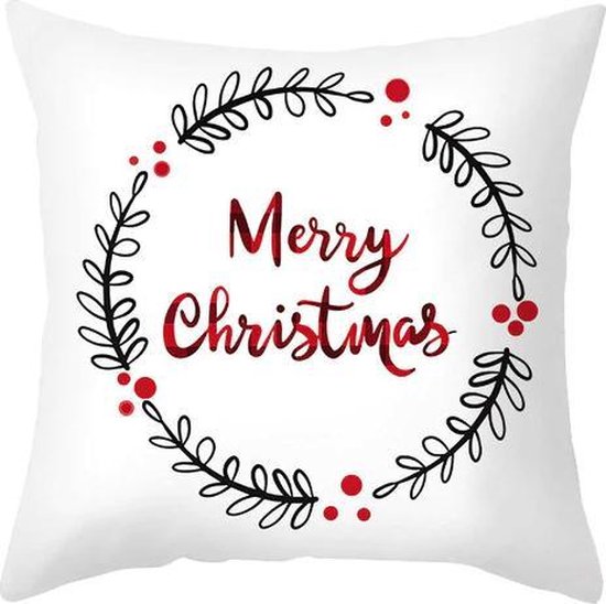 Kerst Kussenhoes - Kerst Decoratie - Kussenhoes Kerst - Kerst kussensloop 45x45 cm - Merry Christmas X-Mas