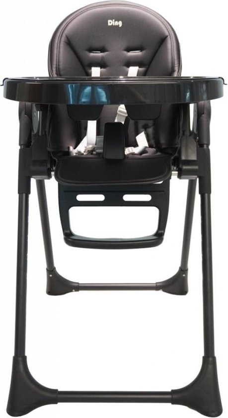 Ding Laze Kinderstoel - Zwart - Inklapbaar - Incl. tafelblad en  veiligheidsriempje | bol.com