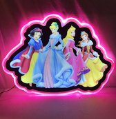 Disney Princessen Kerst Contour Led Wanddecoratie 81 x 59 cm