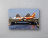 EasyJet Airbus A319 Unicef Livery Aluminium print - 60cm x 40cm - inclusief ophangplaatjes - luchtvaart muurdecoratie