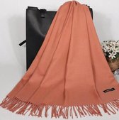 Luxe Cashmere Herfst / Winter Sjaal - Stola - Cape – Omslagdoek - Shawl - Pashmina | Camel - Poeder Rose - Nude