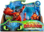 How To Train Your Dragon, Hookfang and Snotlout, Dragon with Armored Viking Figure