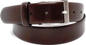 Heren riem echt leer donkerbruin - broekriem - pantalon riem - leren riem - taillemaat 110 cm