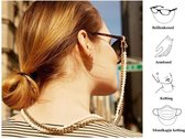 Trendy Brillenkoord | Zonnebril koord | Goud | Tifanny Golden Beads | Mask chain | Accessoires | Cadeau voor haar| Vrouw | Brillen ketting | Zonnebril ketting