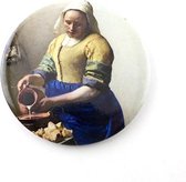 Zakspiegeltje Ø 80 mm, Vermeer, Melkmeid