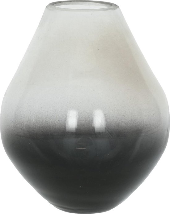 Vase de la marque Pomax en verre noir / translucide