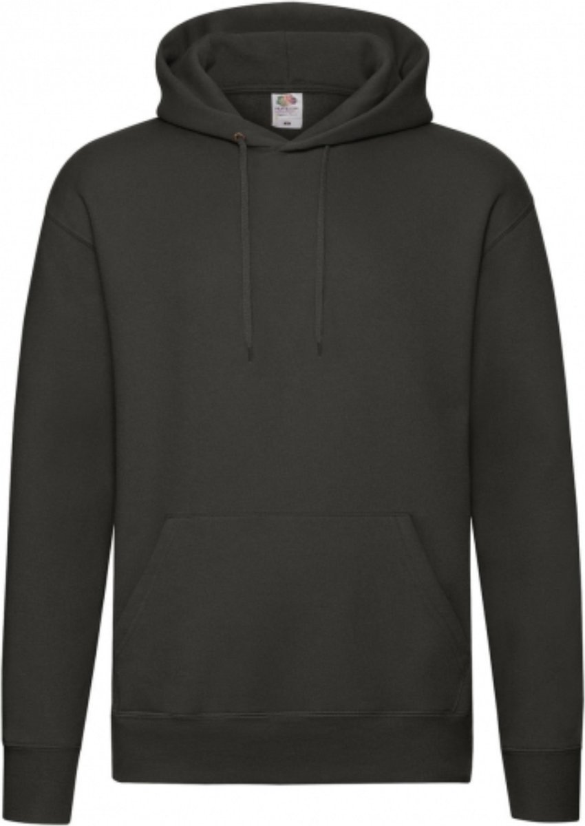 Premium Hooded Sweat – 2XL Fruit of the Loom Houtskool