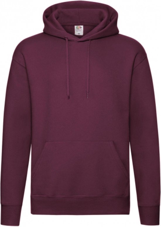 Premium Hooded Sweat - Burgundy - L - Fruit of the Loom