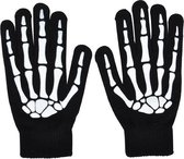 handschoen zwart skelet - skelet handschoen - skelet handschoenen -de echte