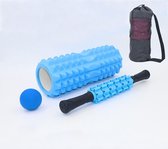 OEM’s Pilates, Fitness en Yoga set - Foam Roller, Ab Wheel en Massage Bal - 4 kleuren