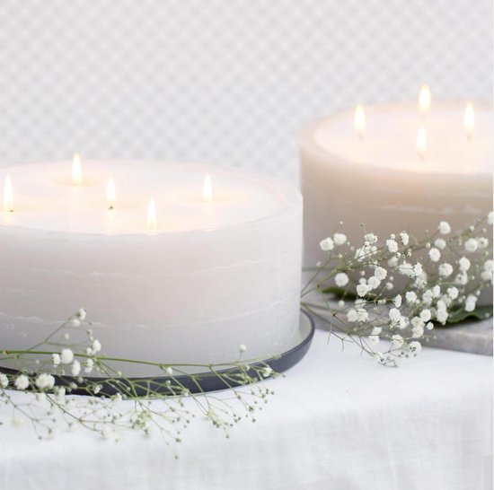 Rustik Lys Mammoet Kaarsen Candle Cake Light Grey 1 Stuk 25 x