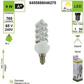 LED BULB spiraal lamp 9W E14 4200K(Pack van 5) [Energieklasse A+]