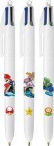 Balpen Bic 4 kleuren Mario Kart - 3 stuks