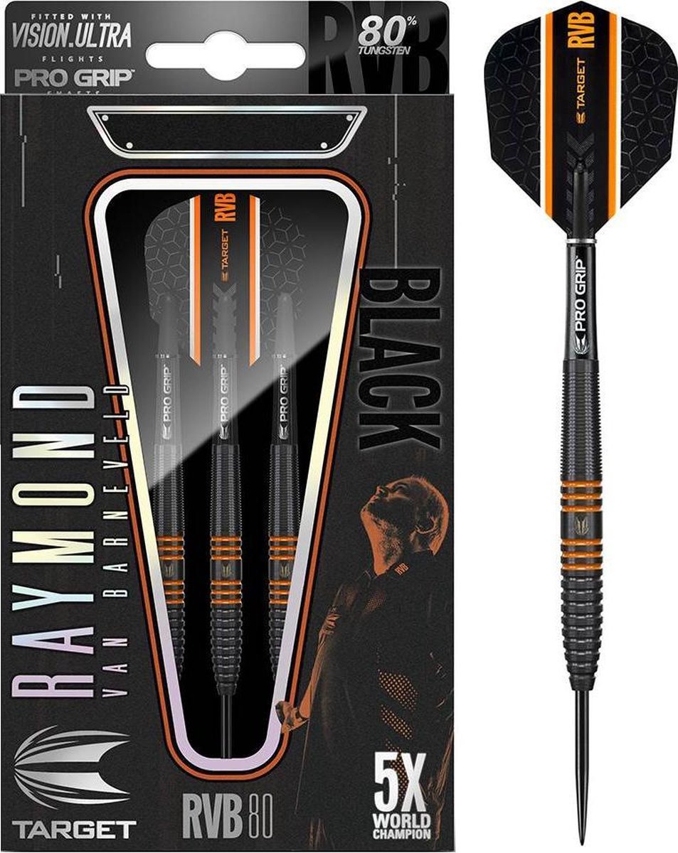 Target Raymond van Barneveld 80% Black - Dartpijlen - 26 Gram