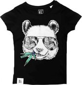 STUDIO BY BO® Kinder T-shirt Meisjes Panda | 100% GOTS gecertificeerd biologisch katoen | Maat 3-4 jaar 98-104cm | Biokatoen | Tof verpakt!