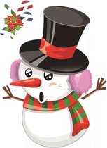 Raamstickers kerst pakket: Kerstman | Cadeau| Sneeuwpop | Rendier | Stocking (Sok)